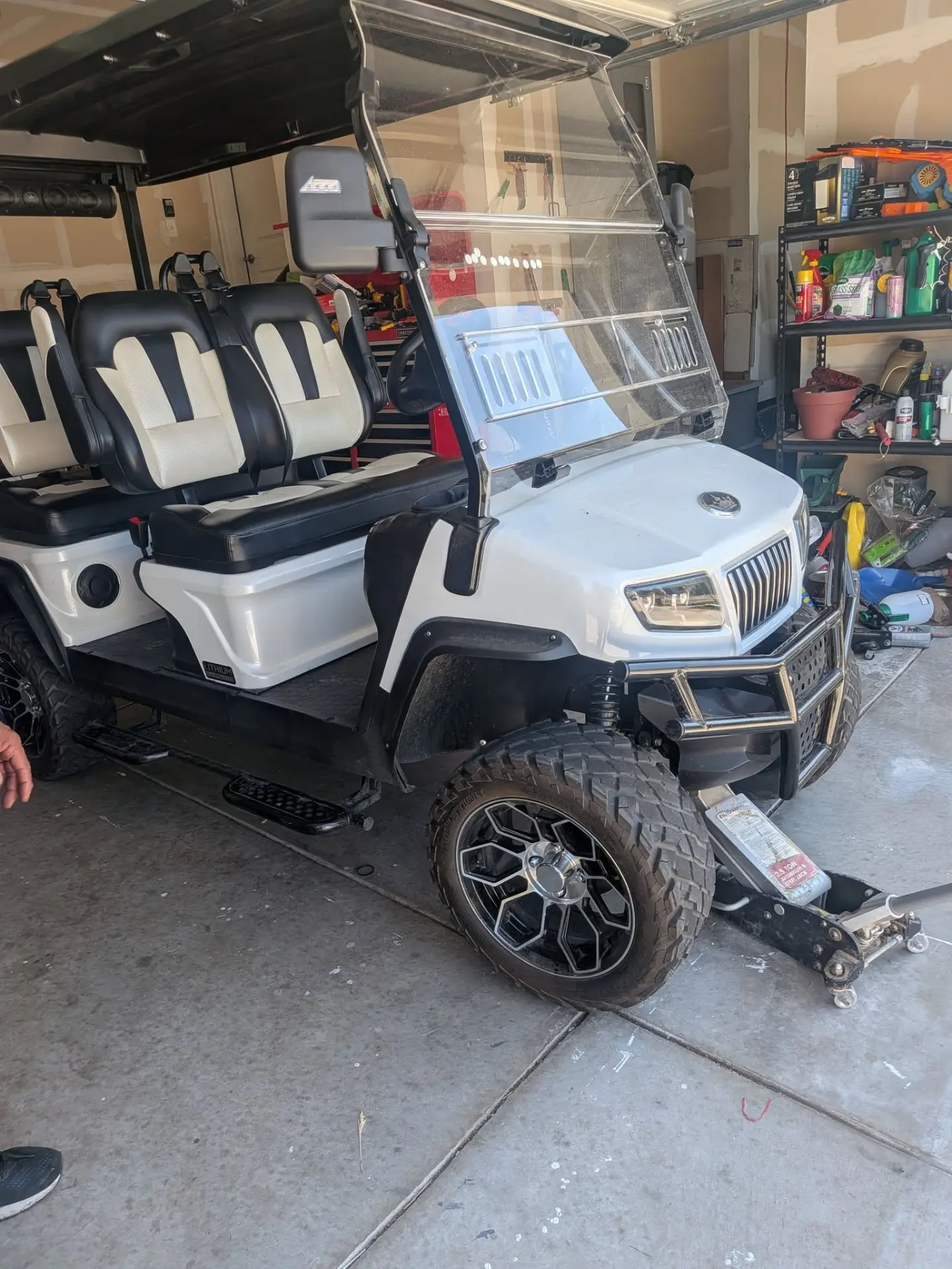 Custom lifted street-legal golf cart build by Alaniz Complete Automotive in Greeley CO